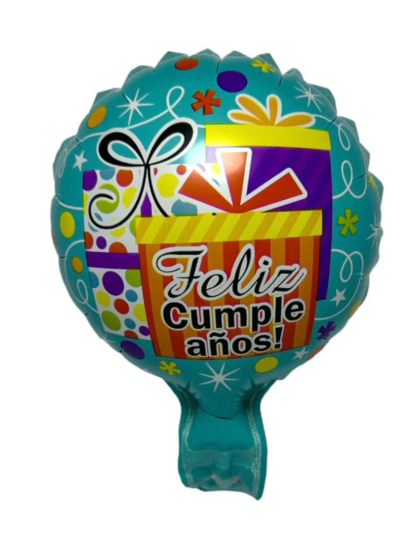 GLOBO FOIL 5' FELIZ CUMPLEAÑOS PAQUETE X 50 UNIDADES SURTIDO