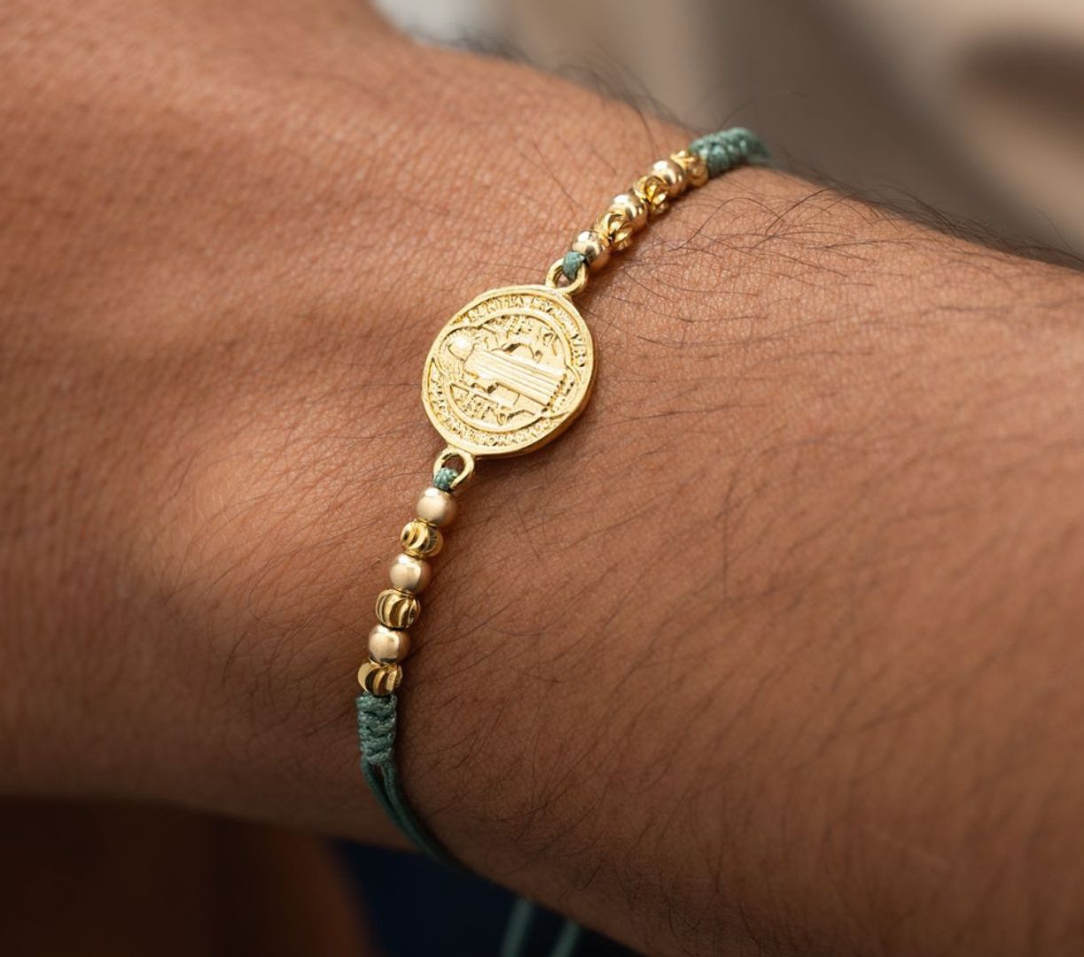 Pulsera san benito balin 3mm liso e italiano