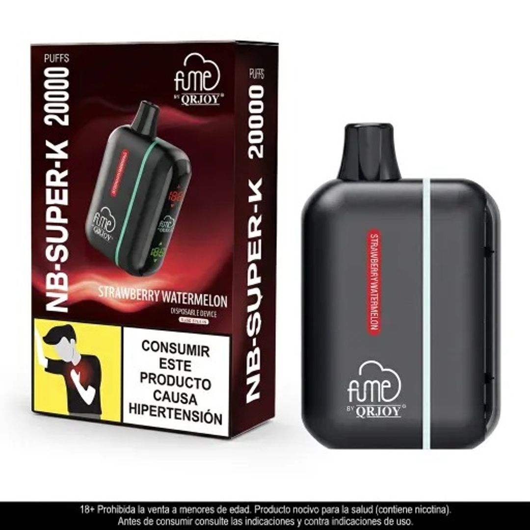 Fume Kit Nb Super K Strawberry Watermelon - Bateria Y Pod 20.000 Puffs