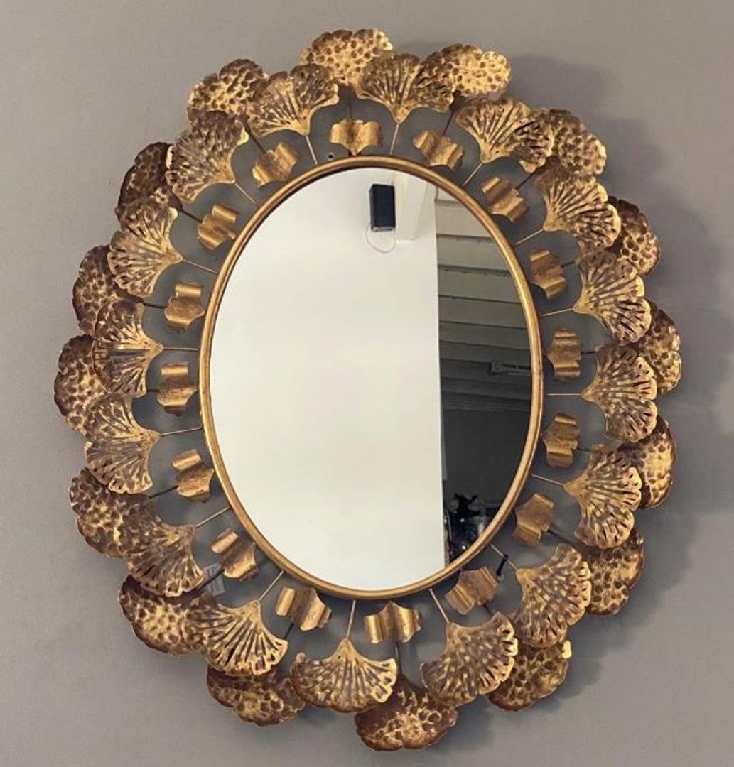 Espejo en latón dorado