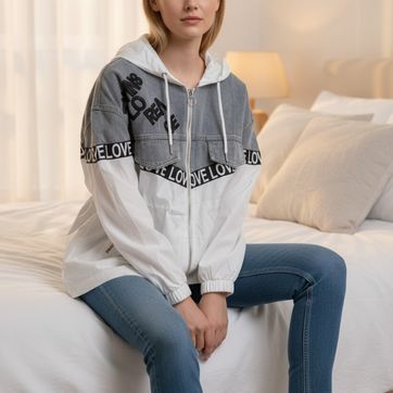 CHAQUETA LOVE CON DENIM  - imagen 1