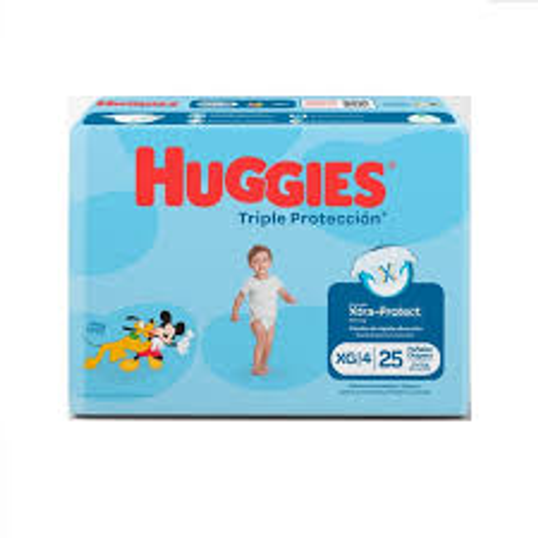 PAÑAL HUGGIES TRIPLE PROTECCION E4*25