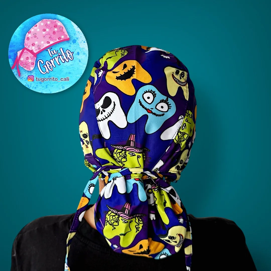 Muelitas Halloween fondo azul 