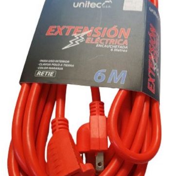 Extensión eléctrica encauchetada 6mts Unitec - imagen 2