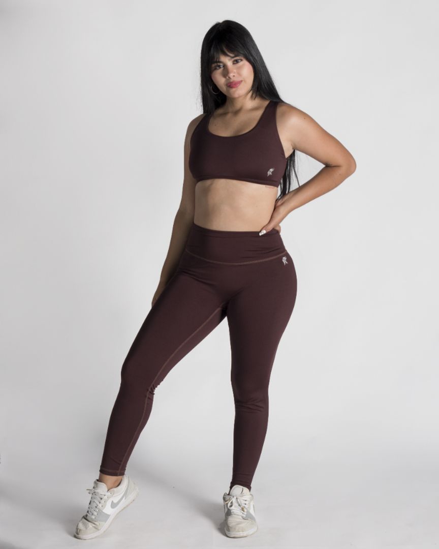 Leggings tiro alto tela Lycra