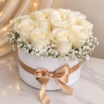 Imagen del producto caja rosas blancas
