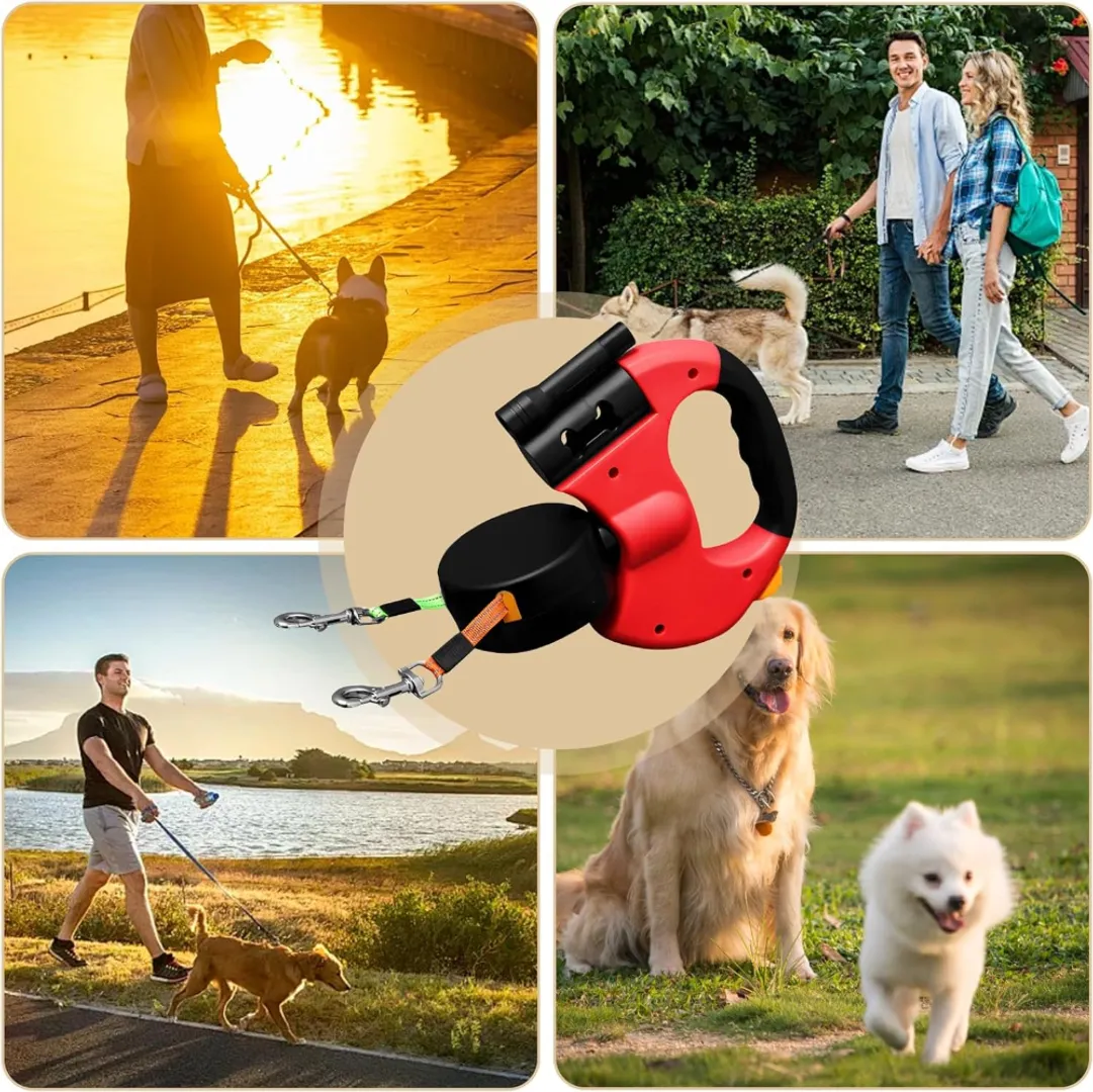 CORREA MASCOTAS DOBLE RETRACTIL