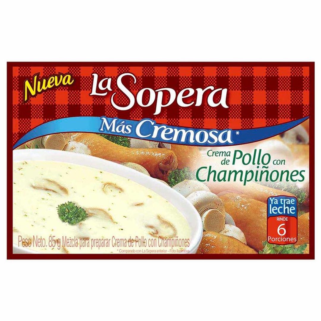 LA SOPERA POLLO CHAMPIÑONES*6P