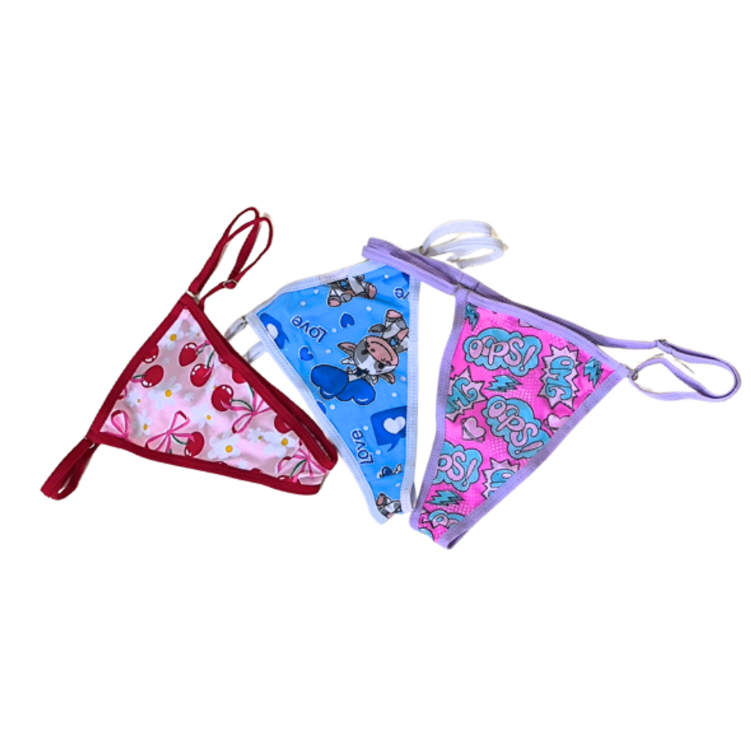 TRIO TANGA SURTIDA (ANCHA ATRAS)