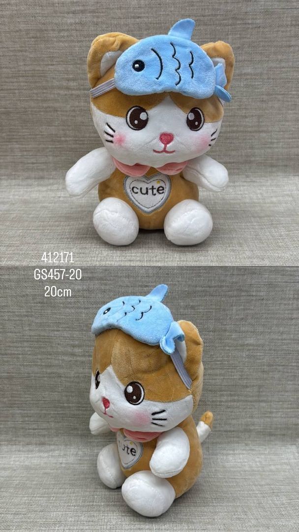 GATITO CON ANTIFAZ 20CM