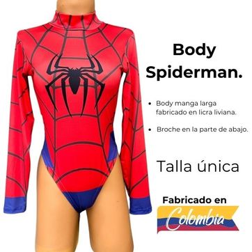 Imagen del producto BODY TEMÁTICO SPIDERMAN ROJO MANGA LARGA