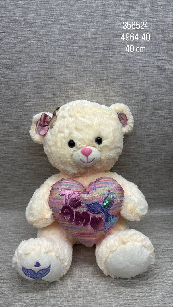 OSO CON CORAZÓN DE SIRENA 40 CM