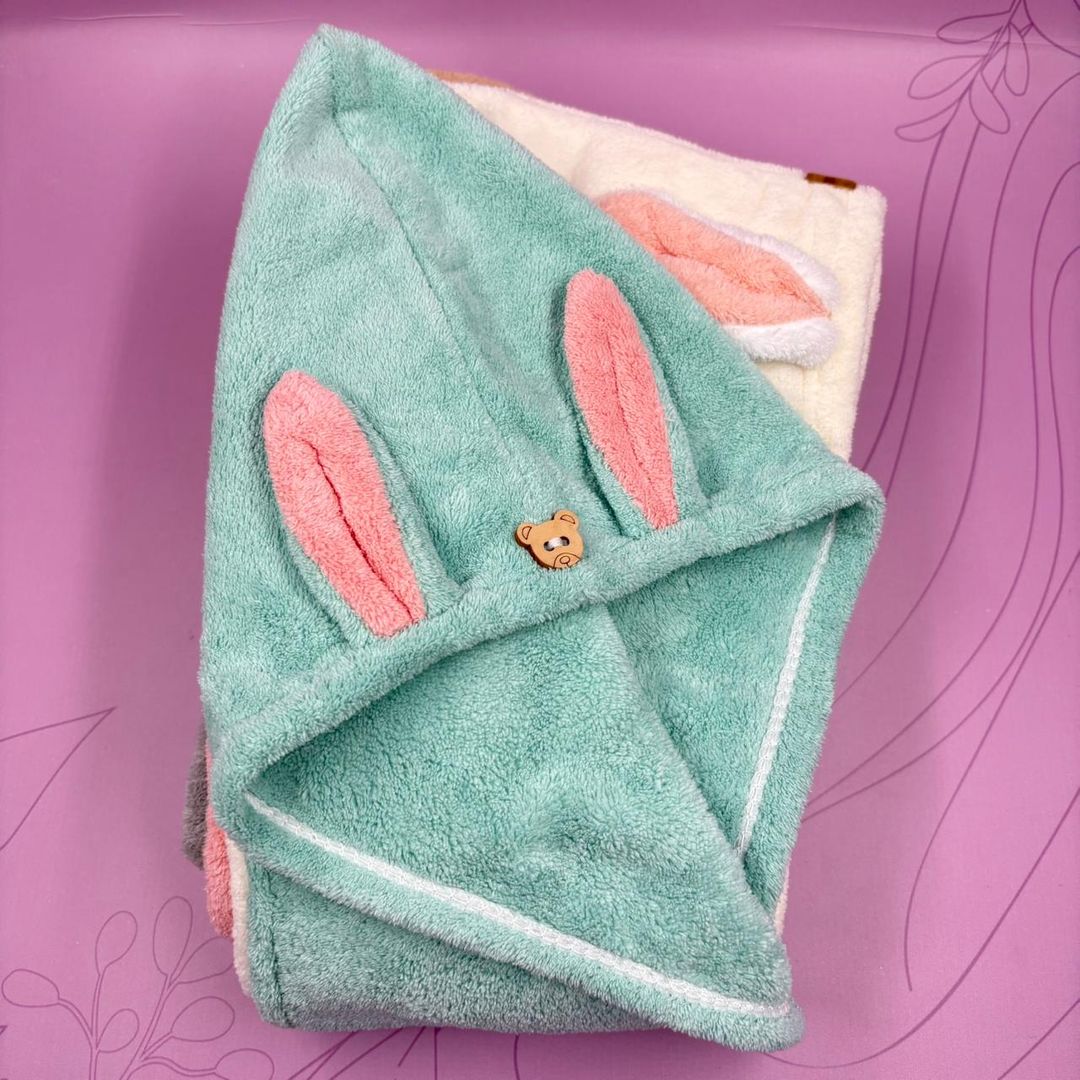 TOALLA PARA EL CABELLO CONEJO