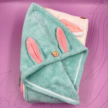 TOALLA PARA EL CABELLO CONEJO - imagen 1