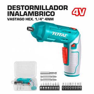Imagen del producto DESTORNILLADOR INALAMBRICO 4V VASTAGO HEX. 1/4" 4NM