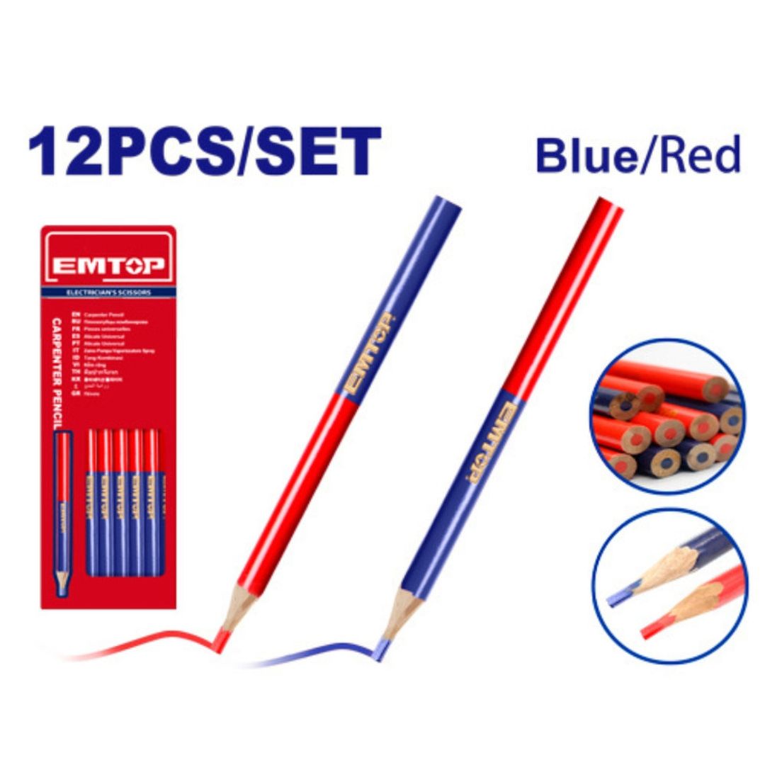 EMTOP LAPIZ BICOLOR OVALADO 12PCS TOP VALUE