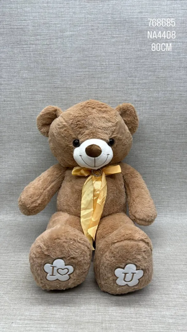 OSO PATAS LARGAS CAFÉ CON CINTA 80 CM