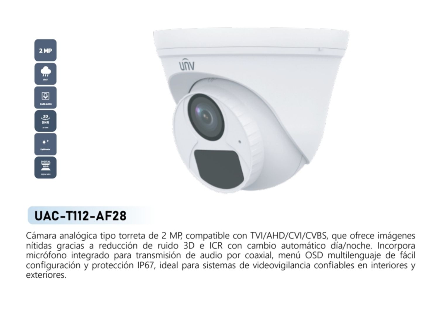 CAMARA DOMO 2MP