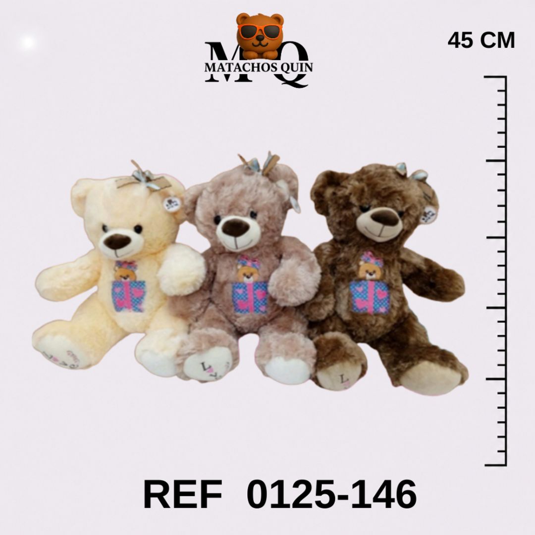 OSO SURTIDO CON ESTAMPADO DE CAJITA DE REGALO