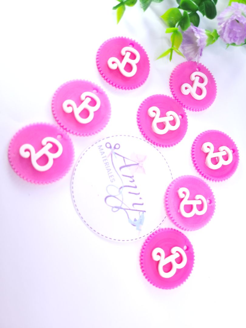 3.3cm fucsia con blanco 