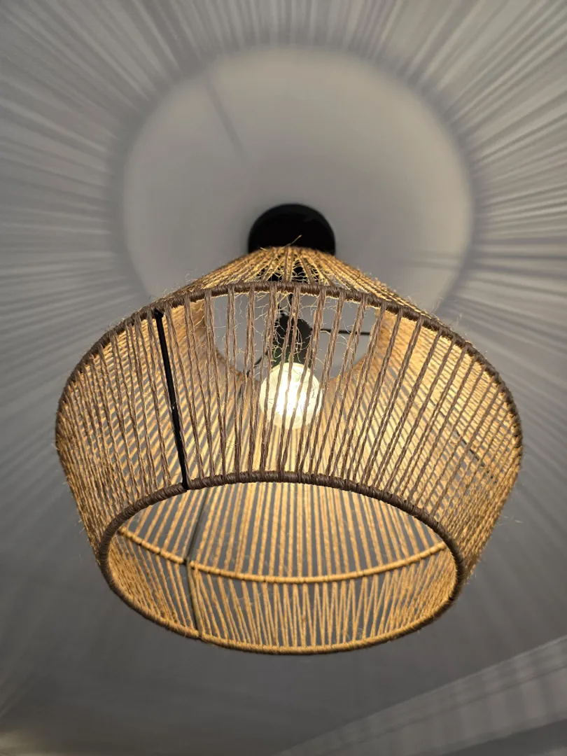 LÁMPARA EN TEJIDO NATURAL