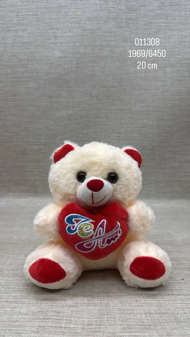 OSO CORAZON ROJO SURTIDO 20 CM