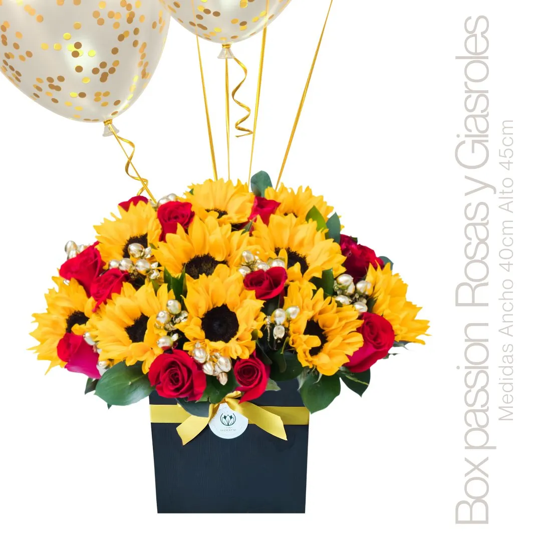 BOX PASSION ROSAS Y GIRASOLES 