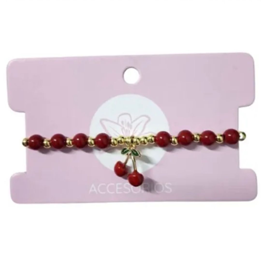 PULSERA BALÍN SANDIA, FRESA, CEREZA