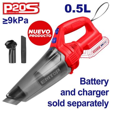 EMTOP ASPIRADORA DE MANO 0,5L INALAM 20V NO INCLUYE BATERIA NI CARGADOR - imagen 1