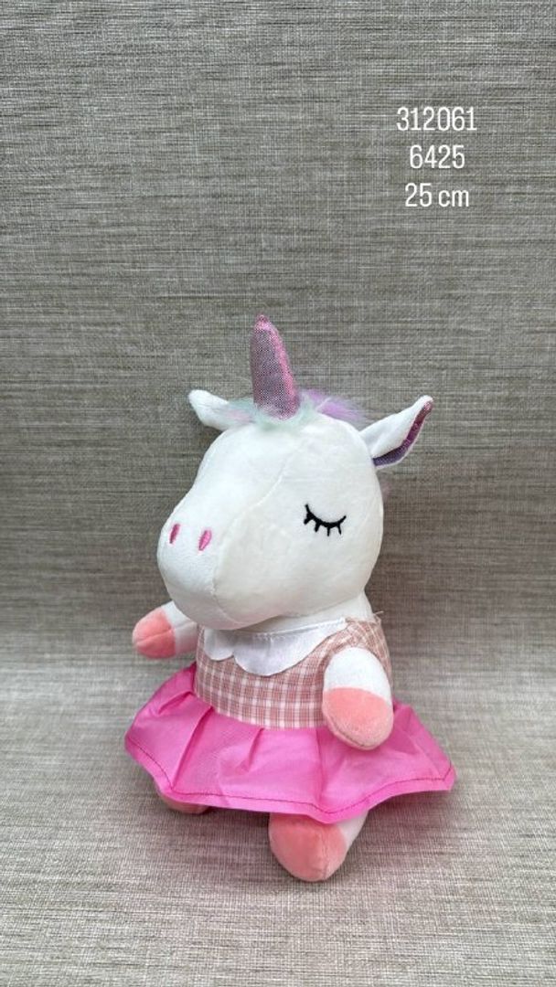 UNICORNIO CON VESTIDO 25 CM