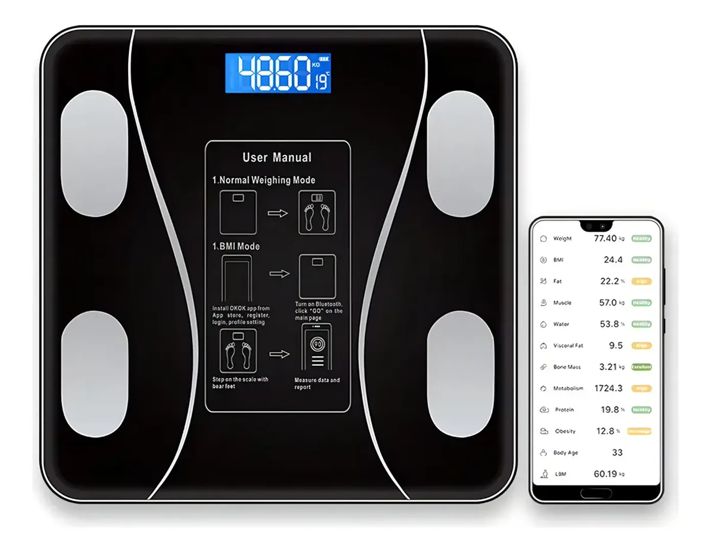 BÁSCULA INTELIGENTE CON BLUETOOH 