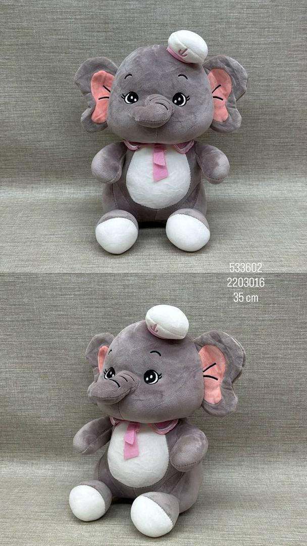 ELEFANTE GRIS CON BOHINA 35 CM