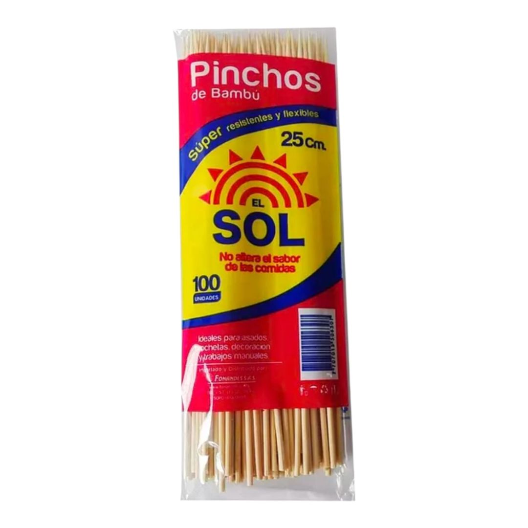  Q. PALO PINCHO MADERA 25CM X 100 UND 