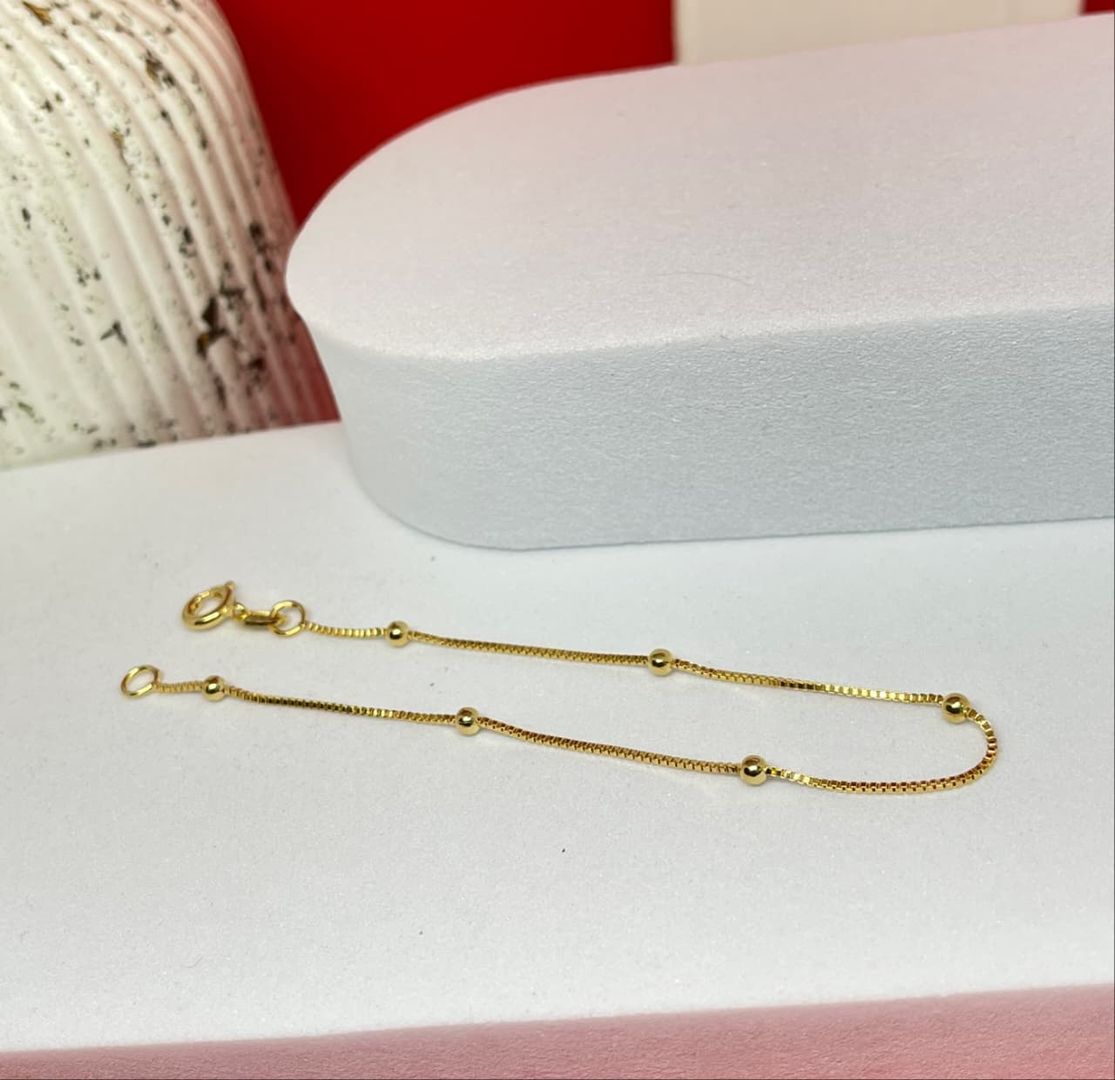 Pulsera veneciana de puntos de 18cm