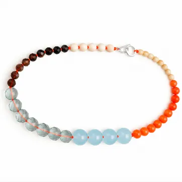 ROUND MIXED STONES NECKLACE - imagen 1