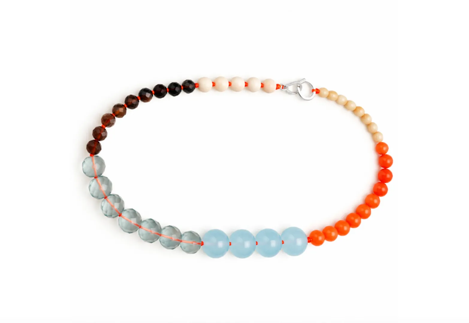 ROUND MIXED STONES NECKLACE