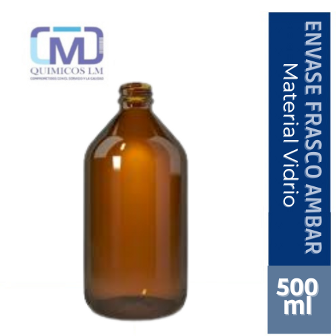 ENVASE AMBAR VIDRIO 500ML