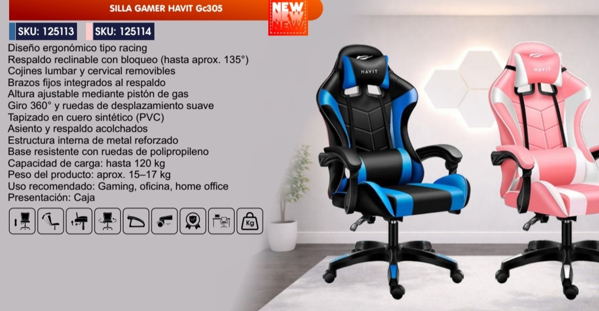 SILLA GAMER HAVIT 