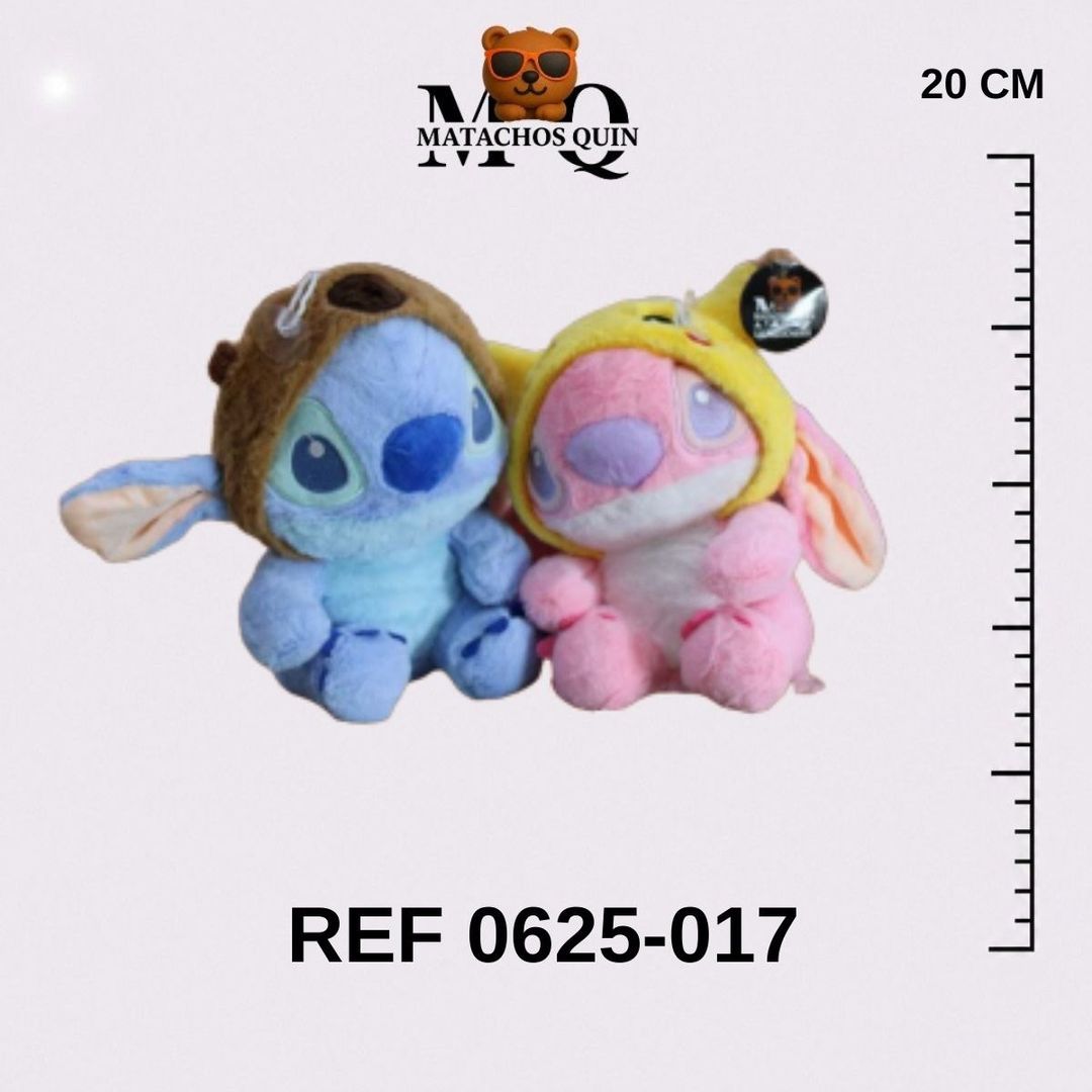 STITCH & ANGELA CON GORROS DE PERSONAJES