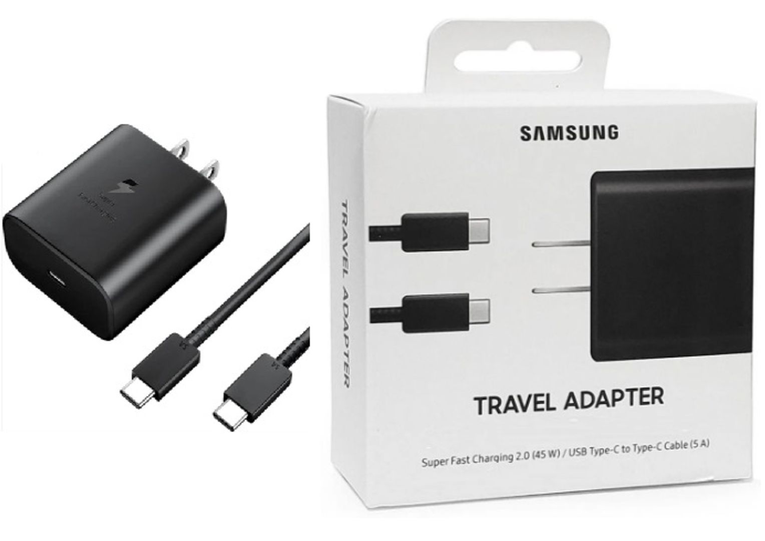 Cargador Samsung 45W Tipo C a Tipo C