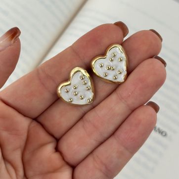 Imagen del producto Arete corazón puntos 