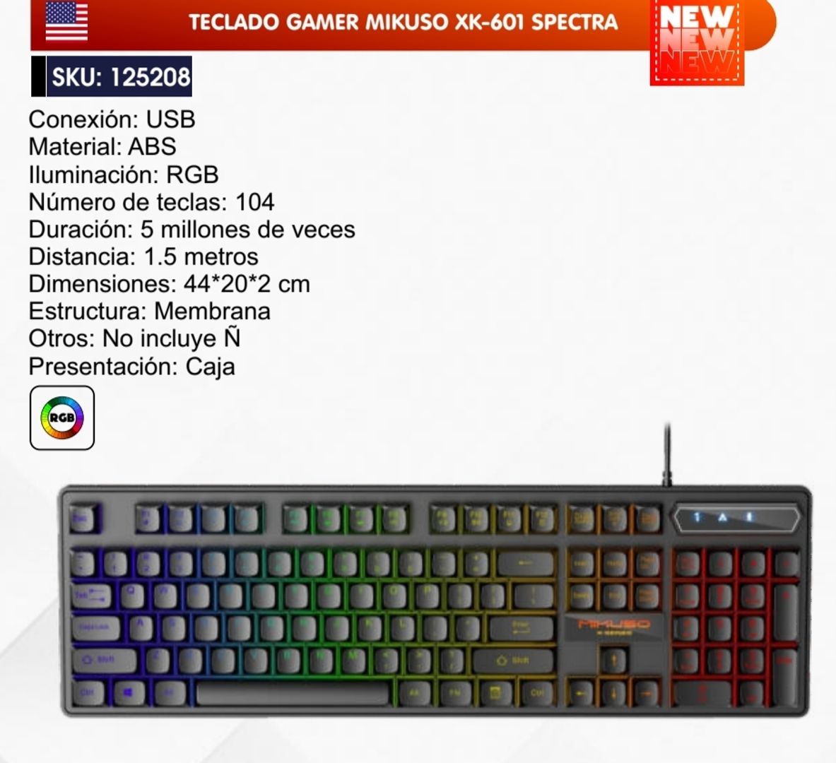 TECLADO GAMER MIKUSO