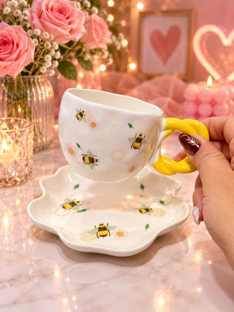 Set Mug plato arabesco 