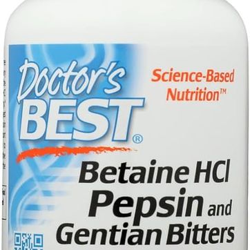 Betaina HCI pepsina y bíters de genciana 120 cápsulas Doctors Best - imagen 1