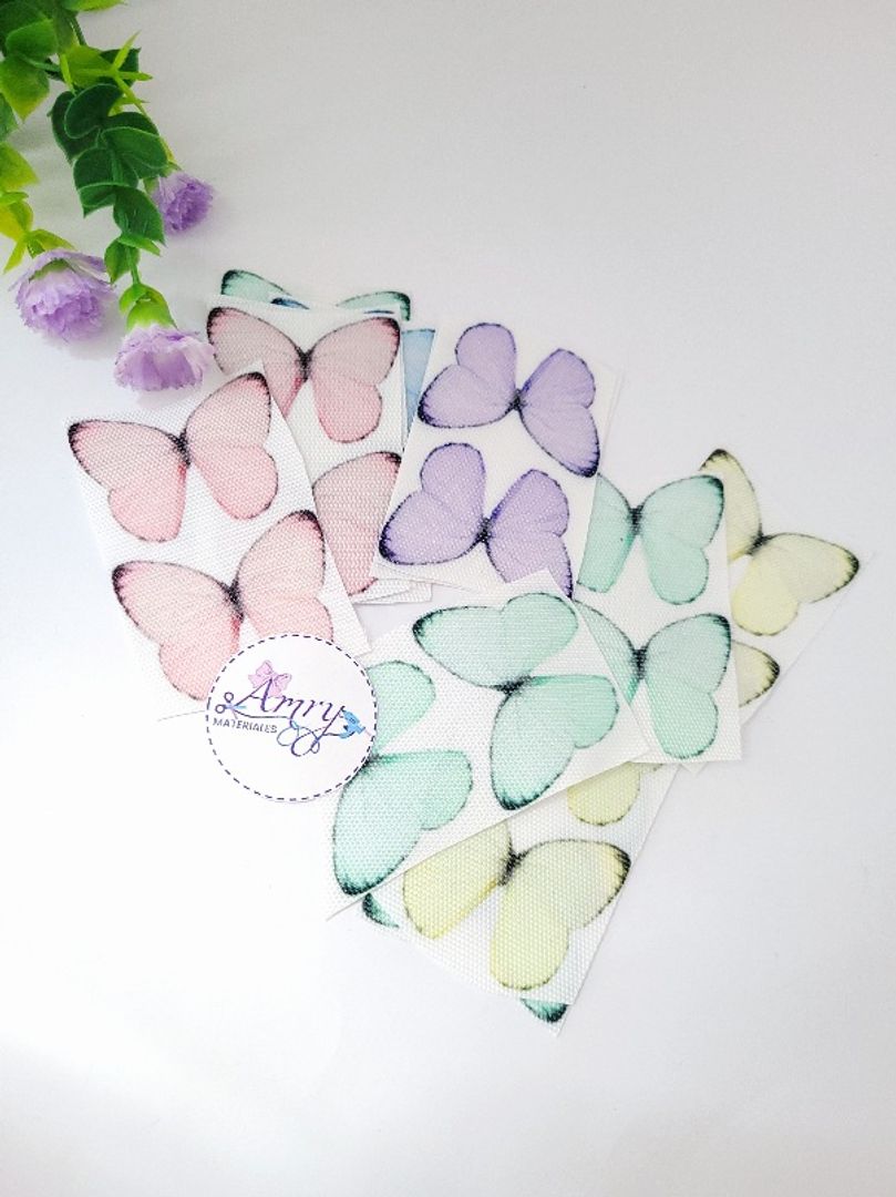 Kit 28 Mariposas Tela 