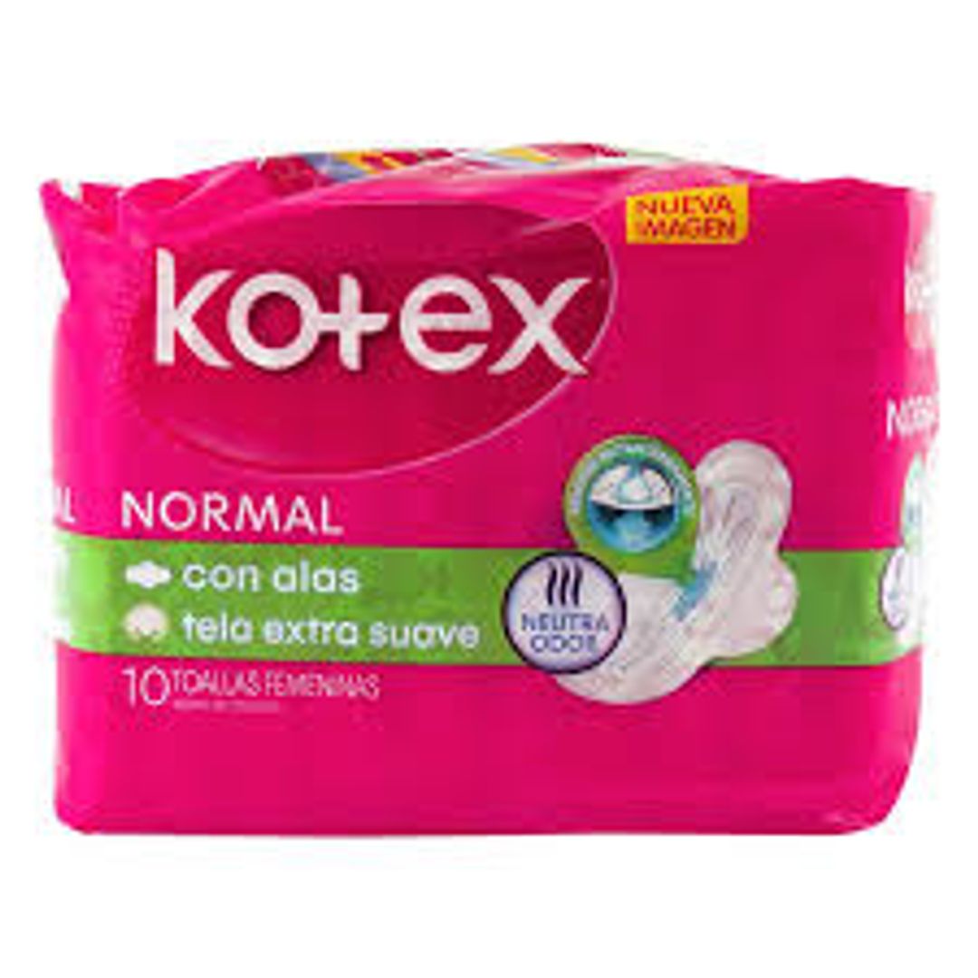 TOALLAS KOTEX*10 ALAS NORMAL