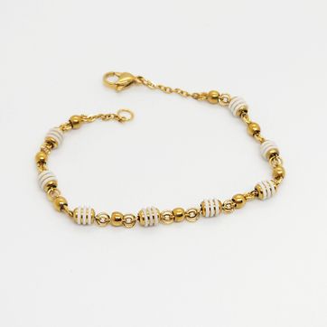 PULSERA RAYA BLANCA ACERO - imagen 1