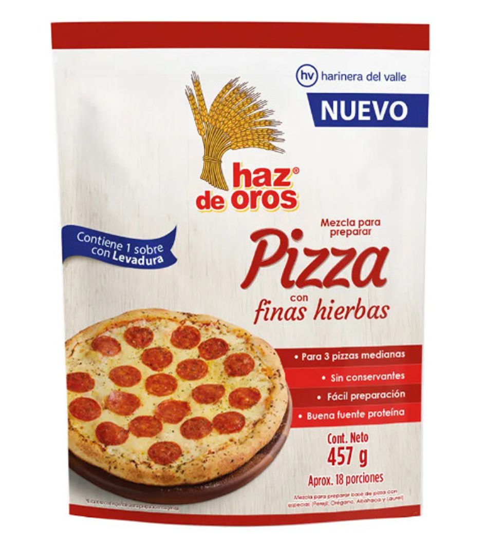 MEZCLA PIZZA FINAS HIERBAS HAZ DE OROS*457G