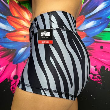BOOTY SHORT PRINT ZEBRA GRIS - imagen 1