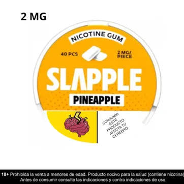 Imagen del producto Slapple Pineapple Chicles De Nicotina 2mg